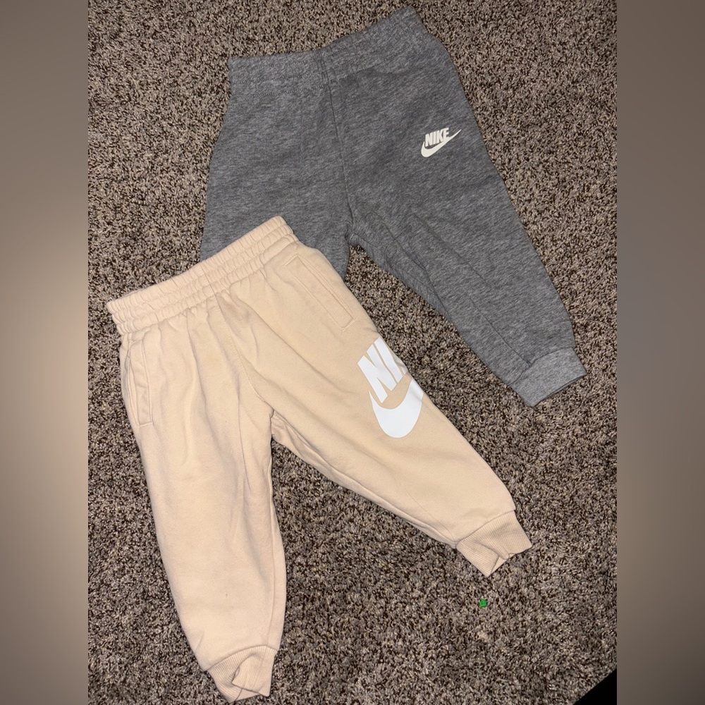 Nike Kids Gray and Tan Jogger Pants Set